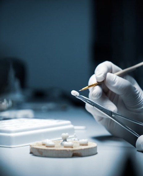 Dental crown being made