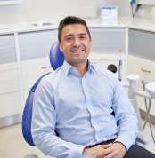 Man smiling during family dentistry visit