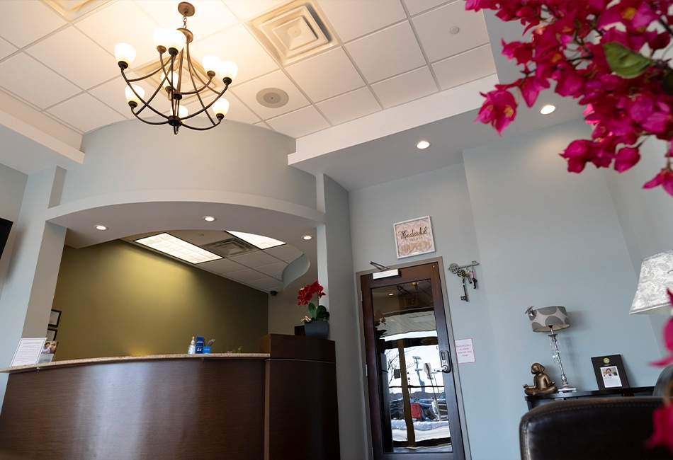 Dental office reception desk